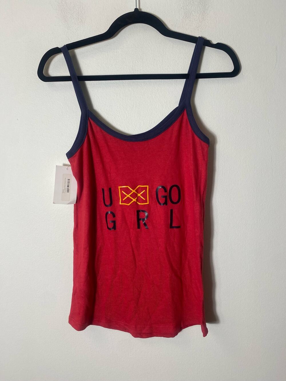 NWT 1 X U Go Girl Red Cotton Tank L